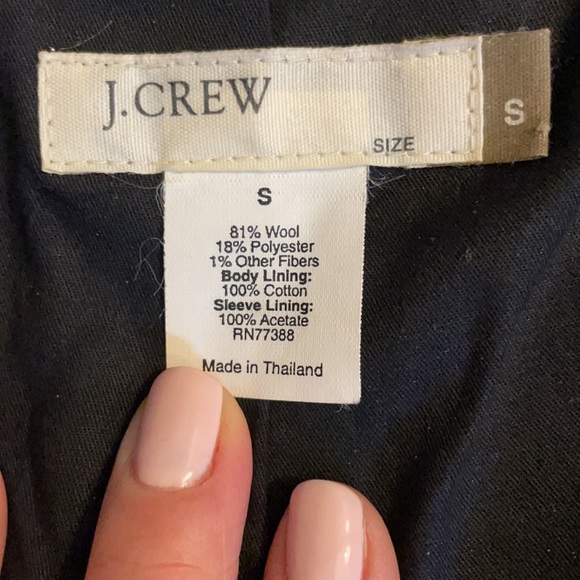 J. Crew Black Wool Blend Coat - Picture 7 of 8